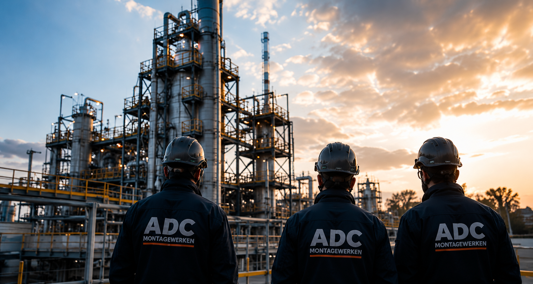 ADC montageteam op industriële site